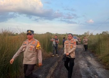 Kapolres Banjar Langsung Turun Dalam Penanganan Karhutla Di Lokasi PT BIT