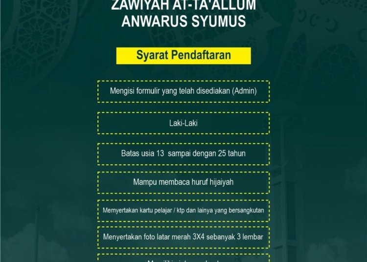 Ingin Belajar Ilmu Nahwu Dan Sharaf, Zawiyah At-Sa’allum Anwar As-Syumus Tempatnya