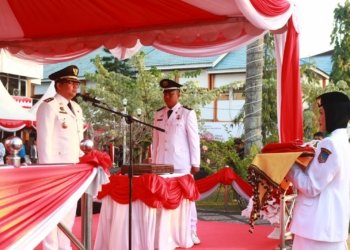 Ada Apa Saat Penurunan Bendera Merah Putih di Kotabaru