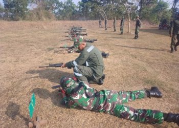 Prajurit TNI Kodim Banjar Kembali Dilatih Kemampuan Menembak