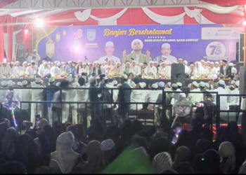 Ribuan Jemaah Hadiri Banjar Bershalawat Dalam Rangka Harjad Ke 73 Kabupaten Banjar
