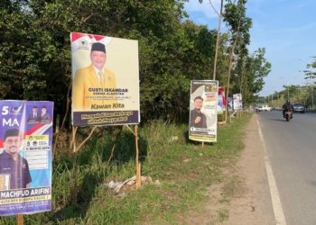 Bacaleg di Banjarbaru Bayar Pajak Reklame, Rp41 Juta dari 45 Baliho
