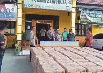 Polsek Atinggola Gorontalo Utara Amankan 2 Ton Miras Cap Tikus