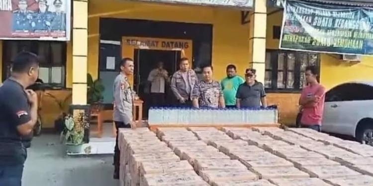 Polsek Atinggola Gorontalo Utara Amankan 2 Ton Miras Cap Tikus
