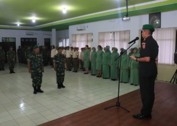 Dandim 1006/Banjar Pimpin Upacara Wisuda Purnawiran dan Tugas Serta Pindah Satuan 