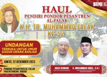 Haul Ke 52 KH. Tubagus Muhammad Falak, Beliau Merupakan Guru Dari Abah Guru Sekumpul Dan KH Badruddin