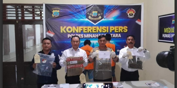 Polisi Minut Gagalkan Peredaran Ganja di Manado