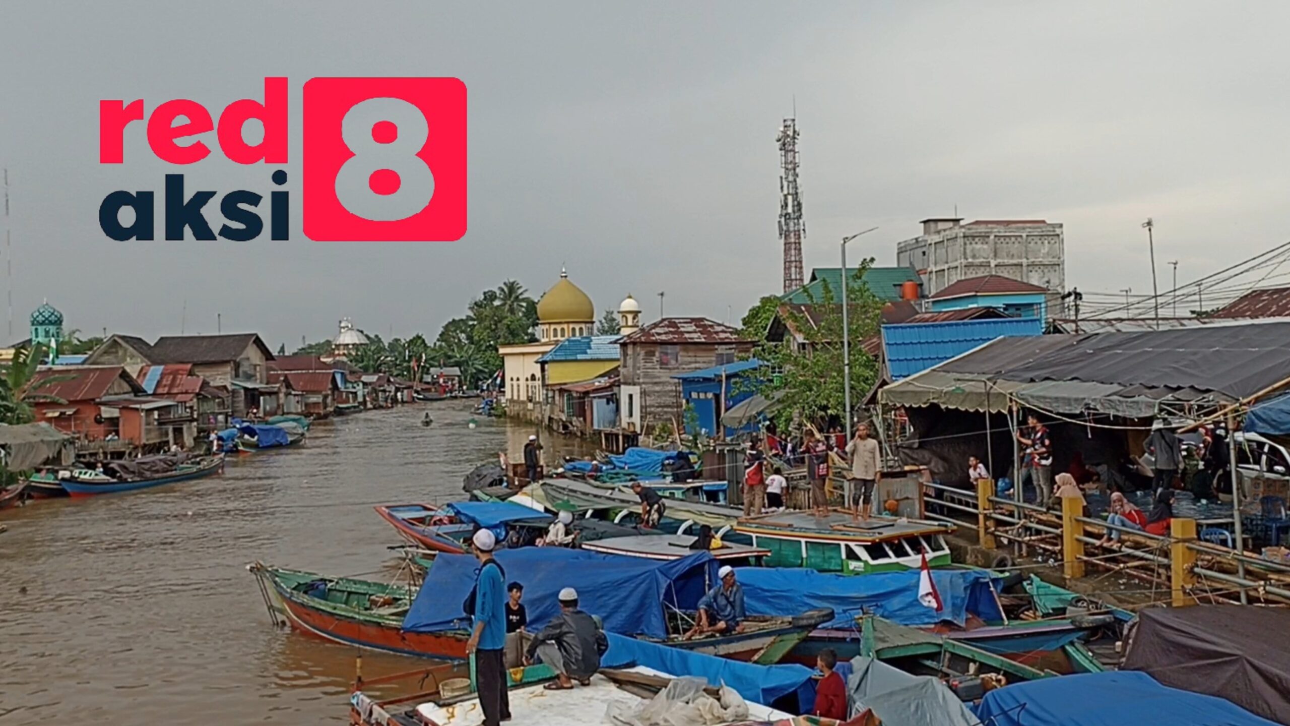 VIDEO : Jemaah Haul Guru Sekumpul Jalur Air Berdatangan!