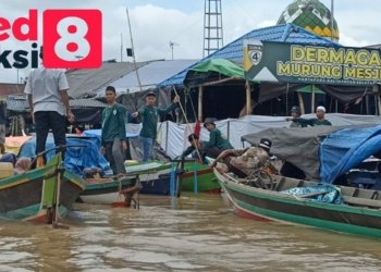 VIDEO : Haul ke-19 Guru Sekumpul, Ratusan Perahu Mesin Padati Kawasan Dermaga Air Santri