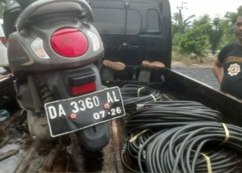 Babinsa Amankan Pelaku Pencuri Kabel Di Padang Panjang Kecamatan Sungai Tabuk