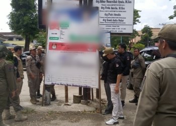 Walau Sudah Disurati, APK Tetap Masih Terpasang Di Hari Pertama Masa Tenang