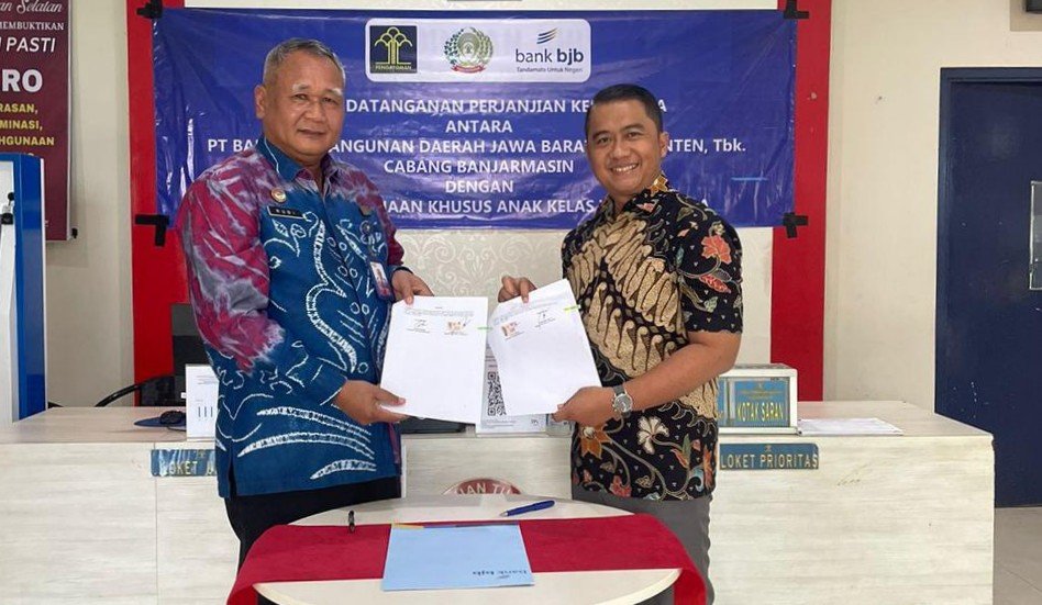 LPKA Martapura Tandatangani Perjanjian Kerjasama Dengan Bank BJB Cabang Banjarmasin