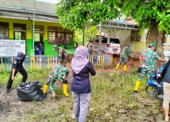 Fasilitas Umum Dan Lingkungan Sekolah PAUD Sasaran Karya Bakti Koramil Aluh – Aluh