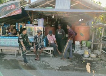 Babinsa Aluh – Aluh Lakukan Komunikasi Sosial Pasca Pemilu 