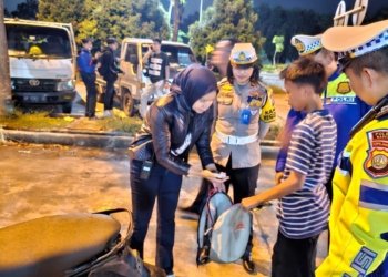 Gelar Patroli Light, Satlantas Polresta Barelang Amankan Puluhan Unit Sepeda Motor Knalpot Brong