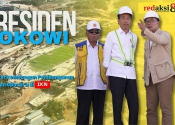 Presiden Jokowi Tinjau Perkembangan Pembangunan Lapangan Upacara di IKN