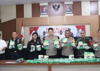 Polda Kaltara Tangkap Pelaku Penyelundupan 50 Kg Sabu Dari Malaysia