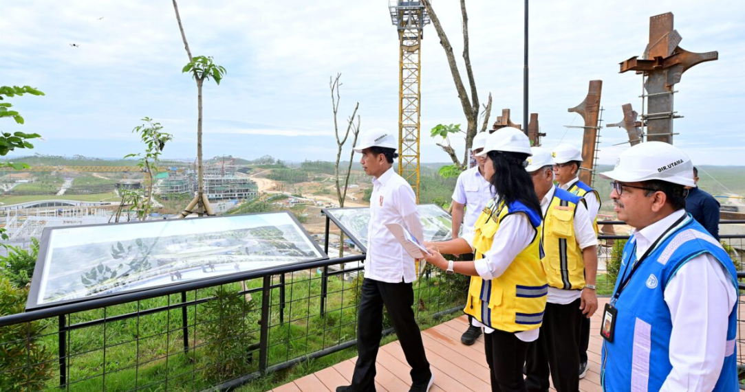Presiden Jokowi Pantau IKN, Progres Kantor Presiden Sudah 74%
