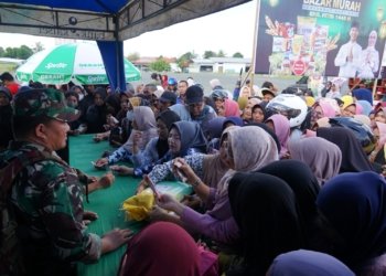 Dandim 1022 Tanah Bumbu Pantau Pasar Murah Ramadhan Depan Masjid Agung Al Falah
