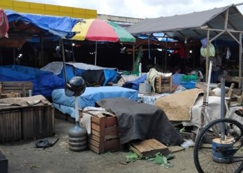 H+3 Lebaran, Pasar Kemakmuran Kotabaru Sepi