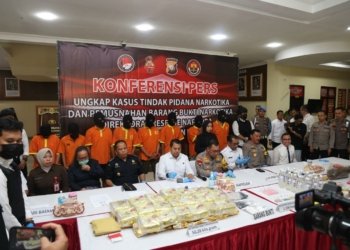 Polda Kepri Musnahkan Puluhan Kilogram Narkotika Periode Januari-April