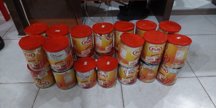 Polisi Amankan 16 Kg Sabu Dalam Kaleng Susu