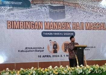 Sebelum Berangkat, Calon Jemaah Haji Kabupaten Banjar Lakukan Latihan Manasik Haji