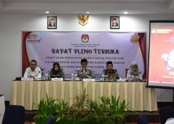 KPU Kabupaten Banjar Lakukan Penetapan Kursi Partai Politik Dan Juga Nama Calon DPRD Terpilih