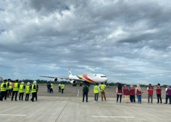 Ribuan Jamaah Haji Kalsel Bahkan Kalteng Terbang Melalui Bandara Syamsudin Noor