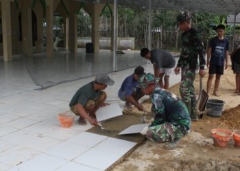 TMMD Kodim 1022/Tanah Bumbu: Progres Rehab Masjid dan Pengeboran Air Bersih