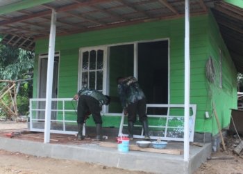 Kodim 1022/Tanah Bumbu Rehab Rumah Tidak Layak Sudah Masuk Tahap Akhir