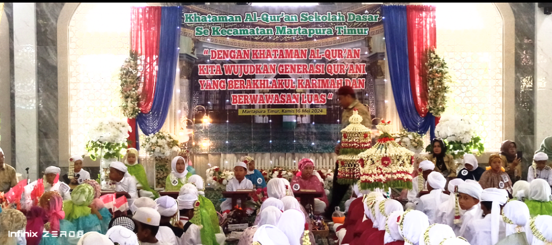 Masjid H Bun Yamin PP Ushuludin Menjadi Lokasi Khataman Al Qur’an Siswa SD Se-Martapura Timur