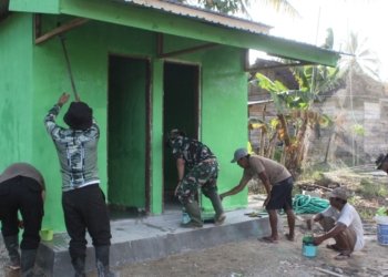 Pembangunan Unit MCK TMMD Ke-120 Kodim 1022/Tanah Bumbu Hampir Selesai