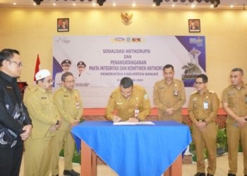 Penandatanganan Pakta Integritas Dan Komitmen Anti Korupsi Pemerintah Kabupaten Banjar