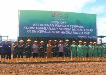 Dandim 1006/ Banjar Paparkan Kick Off Ketahanan Pangan Terpadu Kepada Kasad Jenderal TNI Maruli Simanjuntak