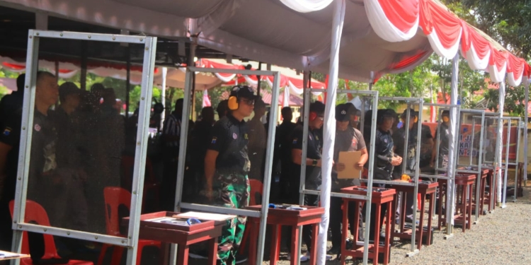 Hut Bhayangkara Ke 78, Dandim 1006 Banjar Juara Pertama Menembak Pistol