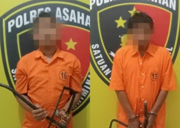 Nekat Mencuri Kabel, 2 Pria Ini Nginap Di Sel Mapolres Asahan