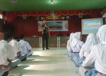Kodim 1022/Tanbu Sosialisasikan Rekrutmen Penerimaan Bintara TNI AD di SMKN 1 Kusan Hilir