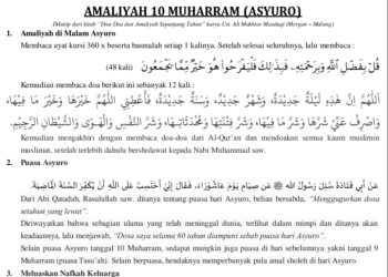 Amaliyah Pada Malam Tanggal 10 Muharram Tau Hari Asyuro