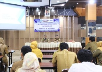 Bappedalitbang Kabupaten Banjar Gelar Rapat Monitoring dan Evaluasi Capaian Kinerja Triwulan II