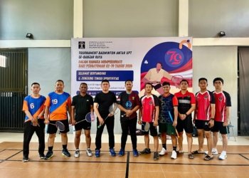Semarak Peringatan Hari Pengayoman ke-79, Kanwil Kemenkumham Kalsel Adakan Turnamen Badminton