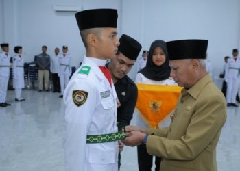 Bupati Asahan Kukuhkan Paskibraka Kabupaten Asahan