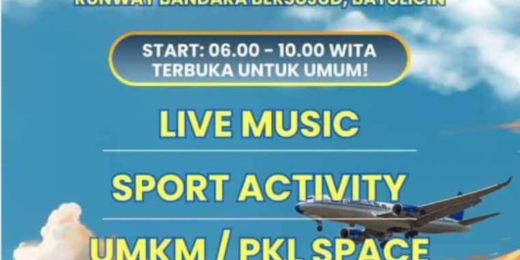 Keren, Jhonlin Group Bikin Flight Free Day di Runway Bandara Bersujud