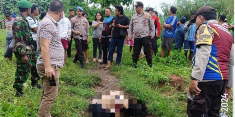 Polsek Mapanget Gerak Cepat Amankan Penemuan Mayat Pria Dengan Luka Tikam
