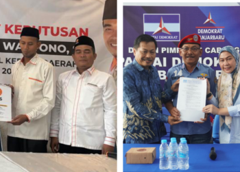 Partai Demokrat dan PKS Serahkan SK Dukungan Untuk Hj Erna Lisa Halaby – Wartono