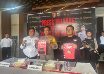 Kapolres Kotabaru Ungkap Jaringan Narkoba, 2 Tersangka dan Barang Bukti Diamankan