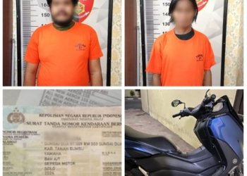 Diduga Curi Sepeda Motor, 2 Pria Digelandang Polsek Simpang Empat