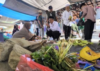 Haji Fani Blusukan ke Pasar, Bagikan Kue hingga Sayur ke Warga