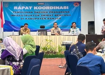 BPBD Kabupaten Banjar Gelar Rakor Terkait Pemulihan Kembali Sarana Prasarana Infrastruktur Akibat Bencana