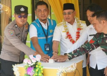 Dorong Pertumbuhan Ekonomi, PLN dan Pemkab Kotabaru Resmikan Listrik di Kelumpang Utara
